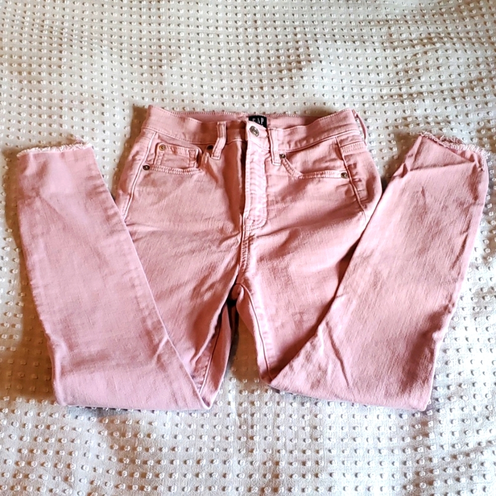 3/$25 Gap pink denim true skinny jeans sz 24/00